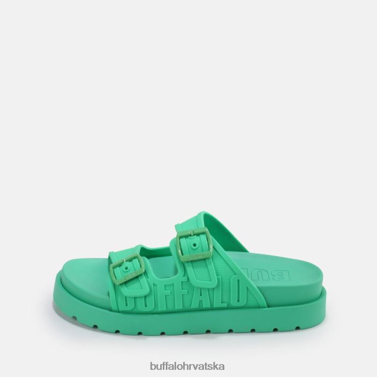 zelena Buffalo eve sol sandale s platformom veganske |slajdova TDD6T460